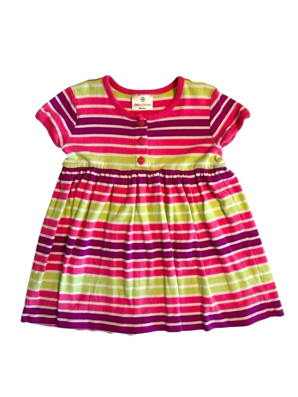 Hanna Andersson | Girl Multicolor Stripe Cap Sleeves Sundress Size 4T